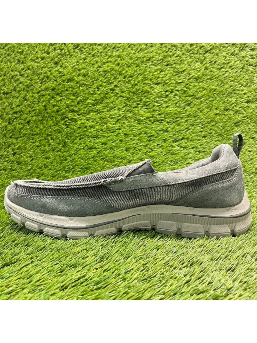 Skechers Palmero Matthis Mens Size 12 Charcoal Gray Casual Classic Slip On Shoes
